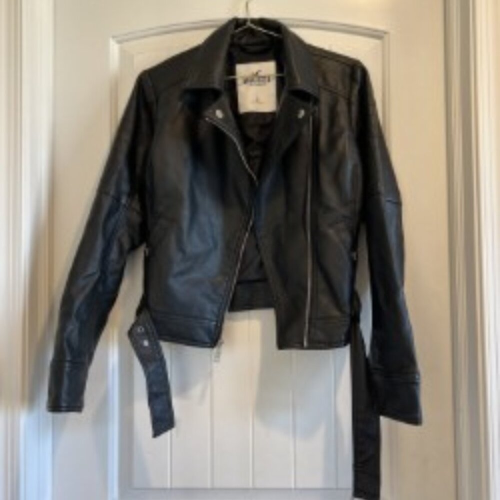 Hollister Leather Jacket Size Small